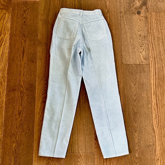 Vintage & Rare Coca-Cola Baby Blue Corduroy Womens Pants, Sz 2 - Picture 3 of 9